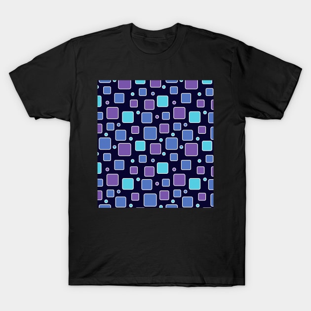 Blue and violet squares T-Shirt by smartsman